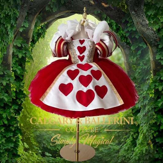 Queen of Hearts dress girls red
