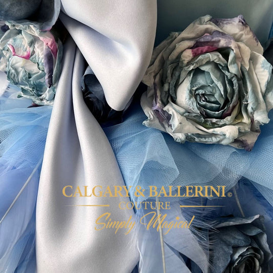 Wedding dusty blue flower girl dress