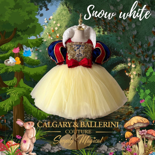 Shop disney princess dresses for girls Snow White 1st Birthday Ball Gown | Artisan Girls Couture for 2026 Celebrations