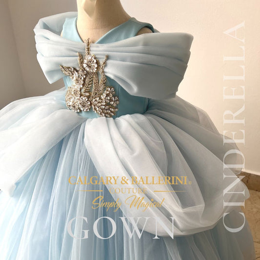 Shop Bespoke birthday party Cinderella Dress for Kids – Premium Fantasy Princess Fantasy Gown with Artisan Tulle and Crystal Bodice for Birthdays, Calgary and Ballerini.