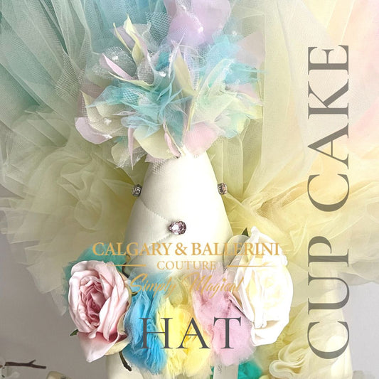 Princess party crown close us with roses and handmade pom pom