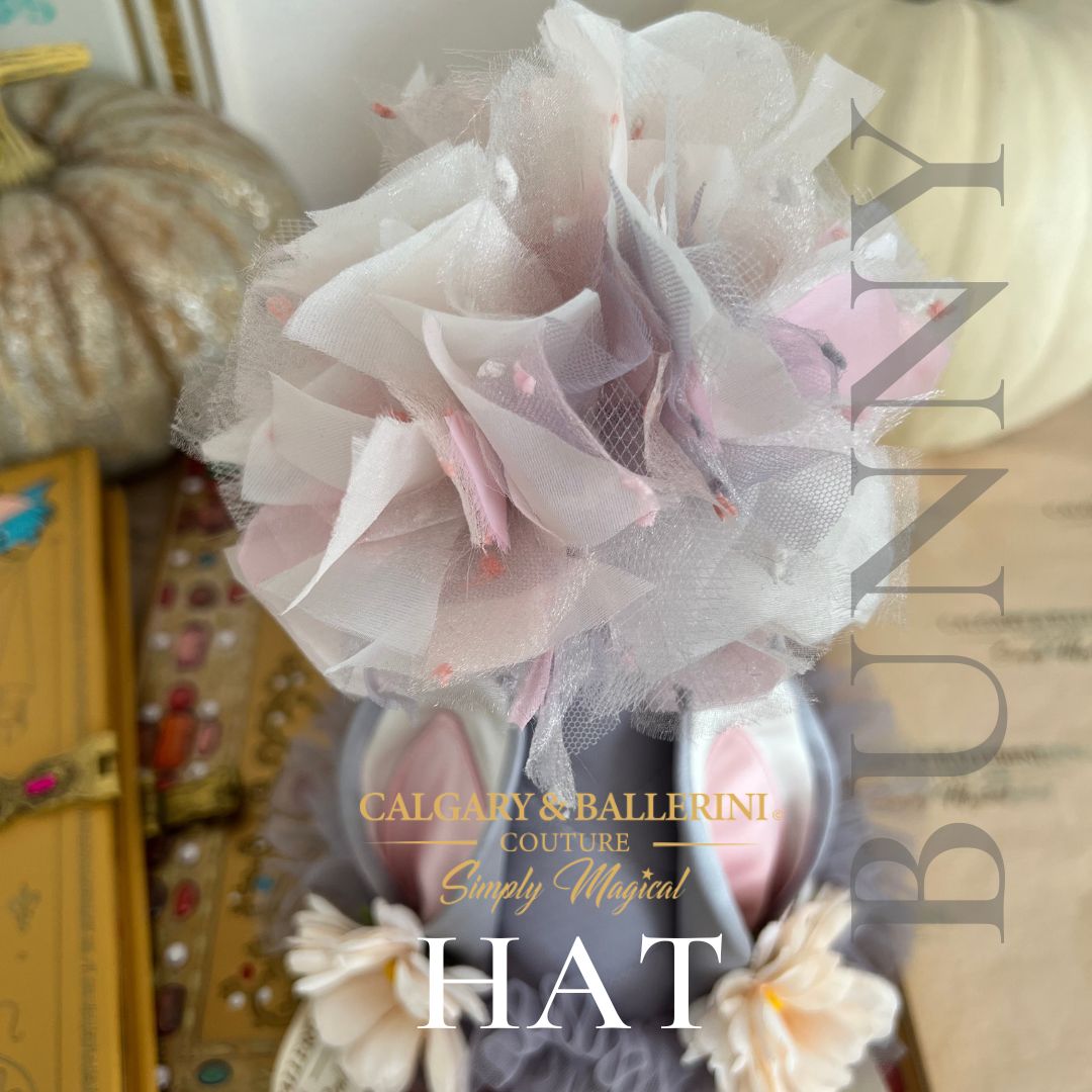 close up pom pom over sized grey with pink and white