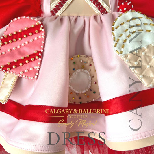 Candy Cane Costume Elegant Candyland costume Party Outfit with Candy and Rainbow Details