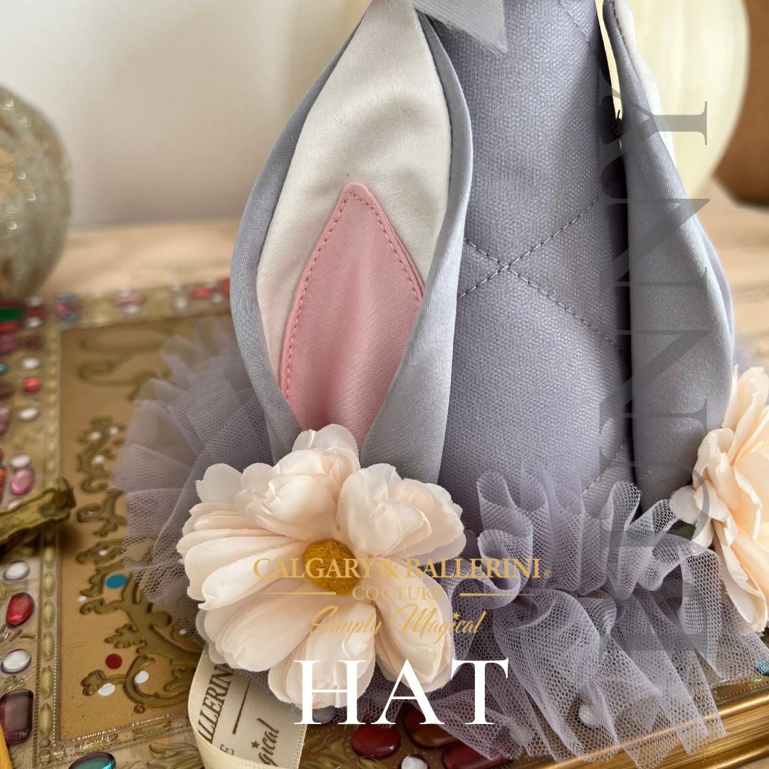 Shop Grey Bunny Hat for Kids – High-End Millinery Piece for Easter Portraits and Storybook Birthday Photography, Calgary and Ballerini.