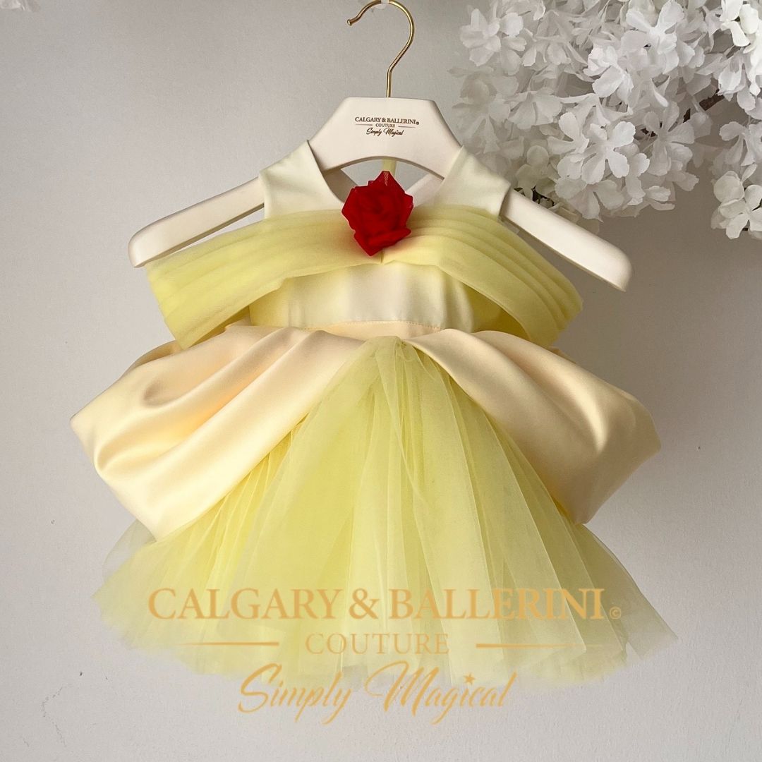 Heirloom Yellow Rose Princess Dress Baby Girls