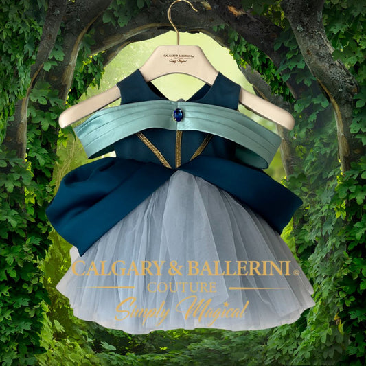 jasmine Bespoke Magic Carpet Baby Gown - 2026 Lapis Blue & Dutch Canal Heritage Couture - Prismatic Sparkle Architecture & No-Itch Silk Shield - Calgary and Ballerini 21 Years