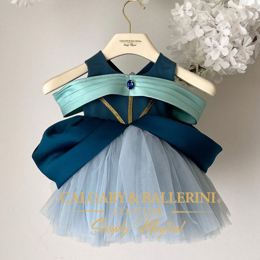 Teal Princess Dress Baby Girls