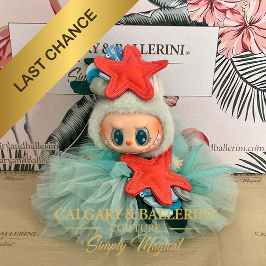 Mermaid Couture Designer Gown for Labubu Doll