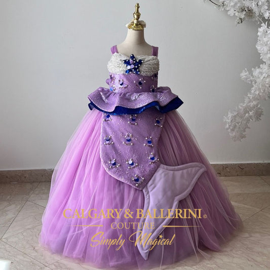 Lavender Mermaid Girls Gown