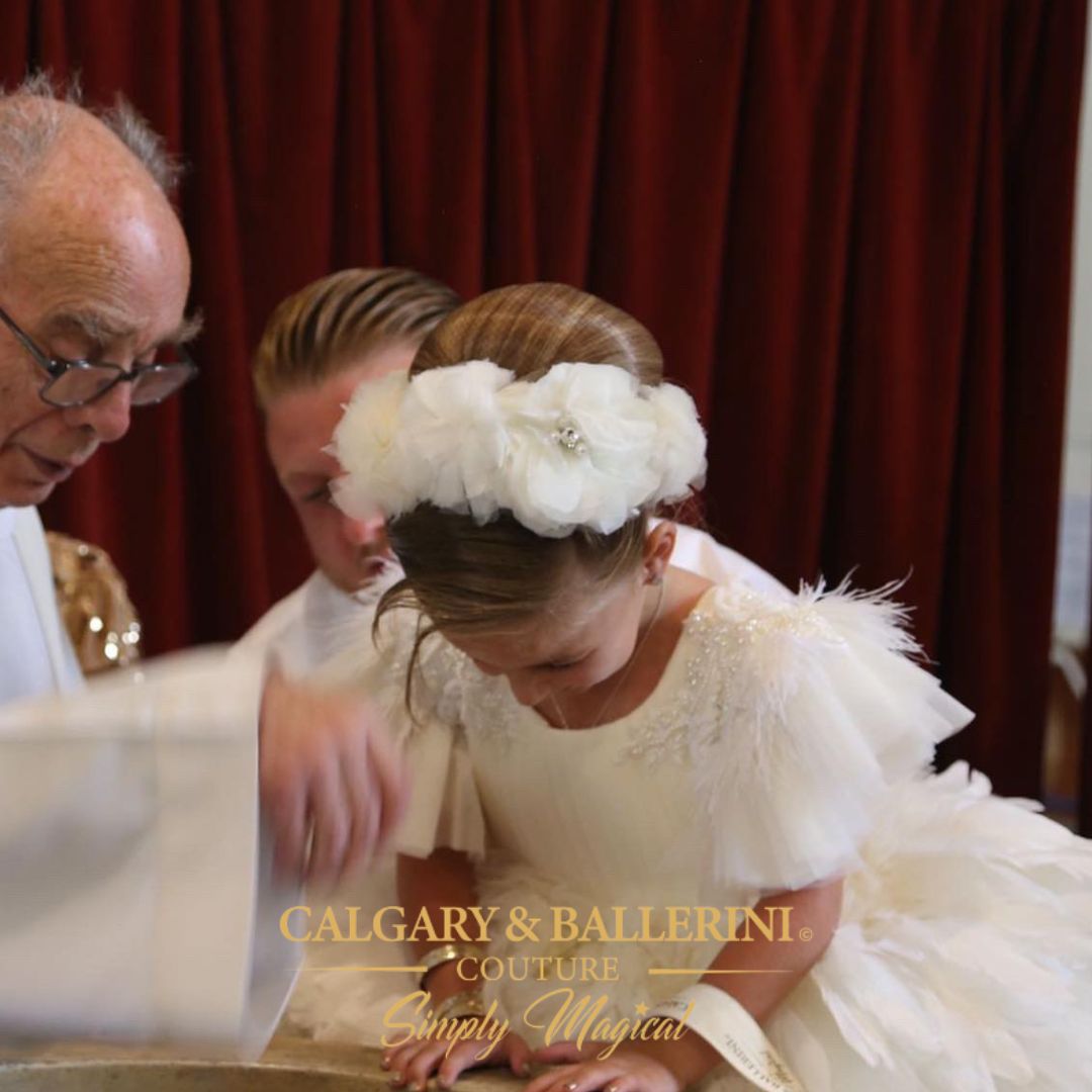 Off White Jeweled Flowers Head Piece Tiara