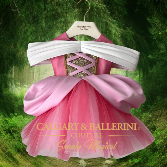Bespoke Enchanted Slumber Baby Gown - 2026 Cloud Dancer & Burnished Lilac Heritage Couture - Artisan Inflated Princess Puffs & No-Itch Silk Shield - Calgary and Ballerini 21 Years