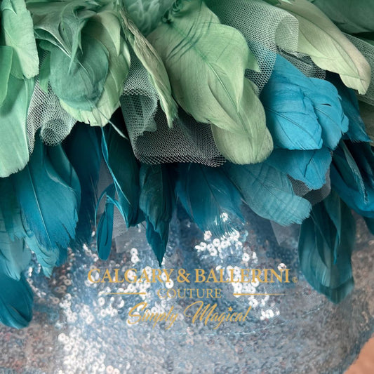 Royal Peacock Holiday Dress | Kids Luxury Collector Outfit (Ages 1–8)