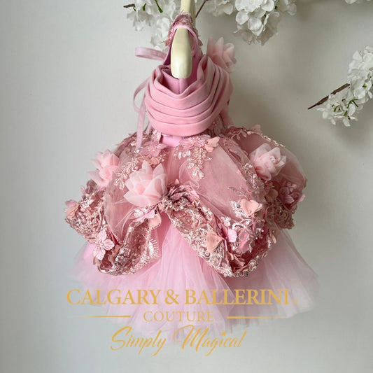 Rose Pink Lace Birthday Dress