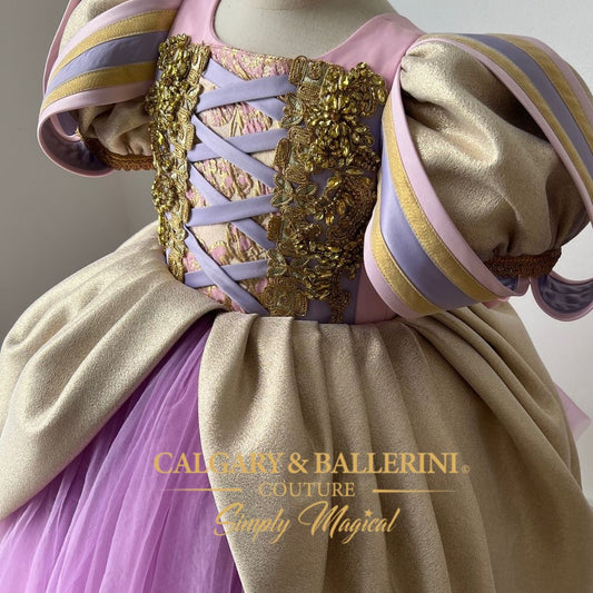 Rapunzel Twirl Heirloom Kids Couture Dress (Ages 1–10 yrs)
