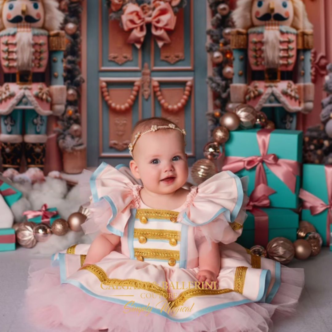 Shop Fancy Little Girl Christmas Dresses​ Gold & Pink Holiday Edit 6