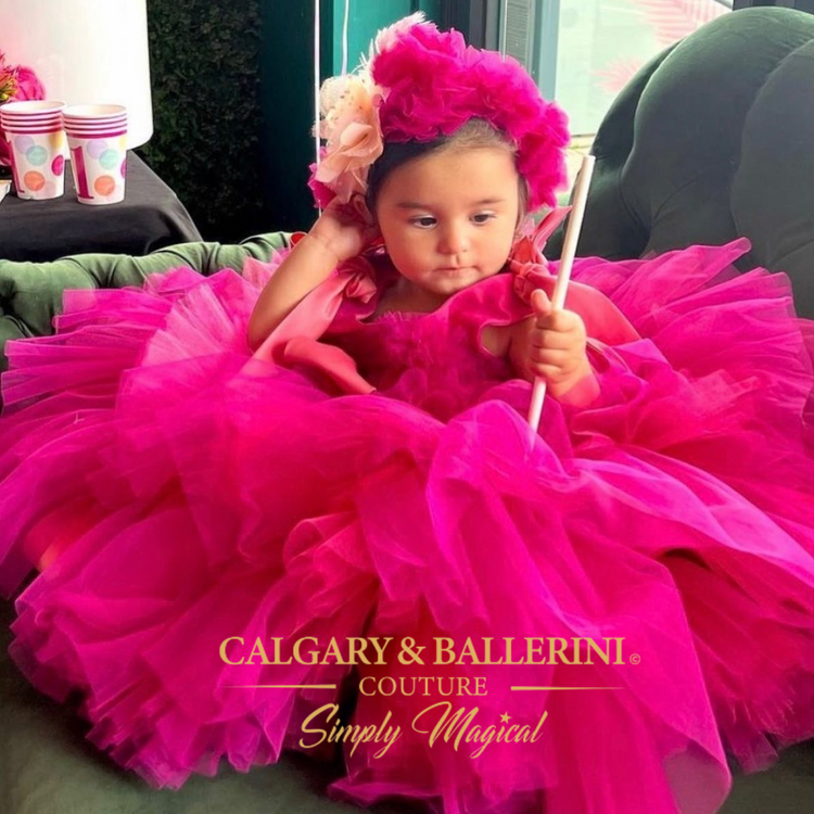 Pink First Birthday Dress Designer Kids Couture | Ages 1–12 | $400-$2,000
