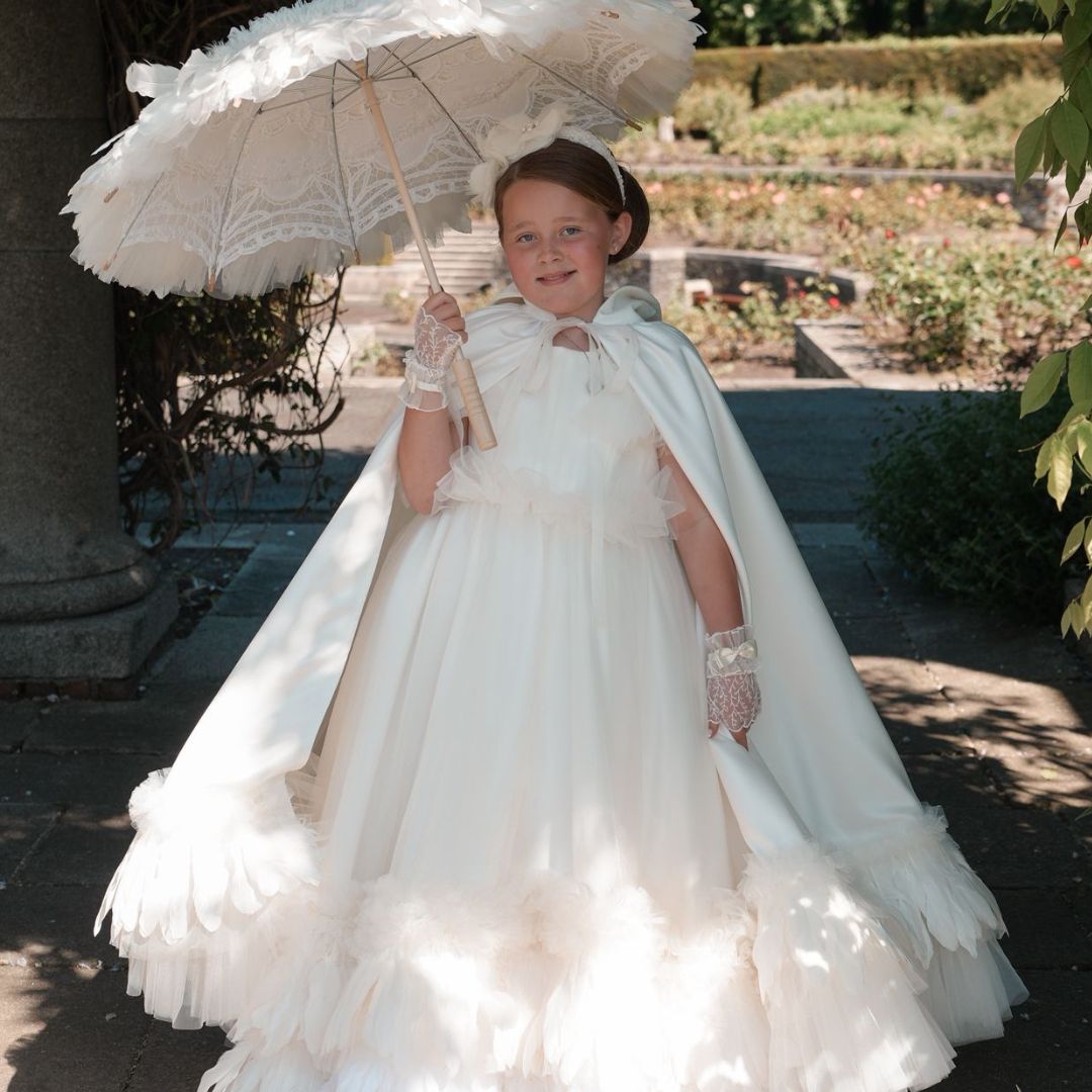 First Communion Dresses Age 6–12 | Heirloom White Couture Gowns | Calgary & Ballerini