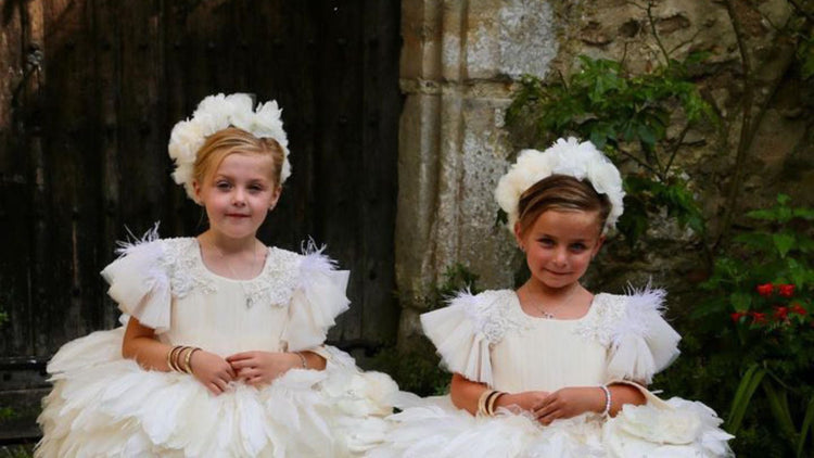 Artisan Toddler Wedding Couture: Bespoke Heirloom Gowns for Girls ($400–$2,000)