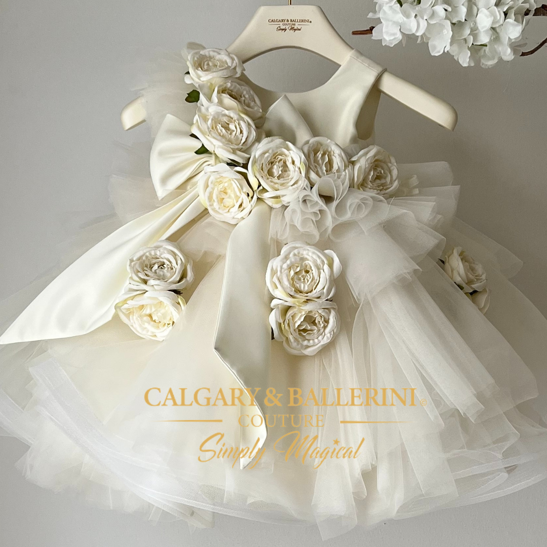 Shop Bespoke Milestone Commission: The Alabaster Blossom Birthday Gown 3