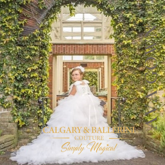 child model wearing 1st Communion Dresses