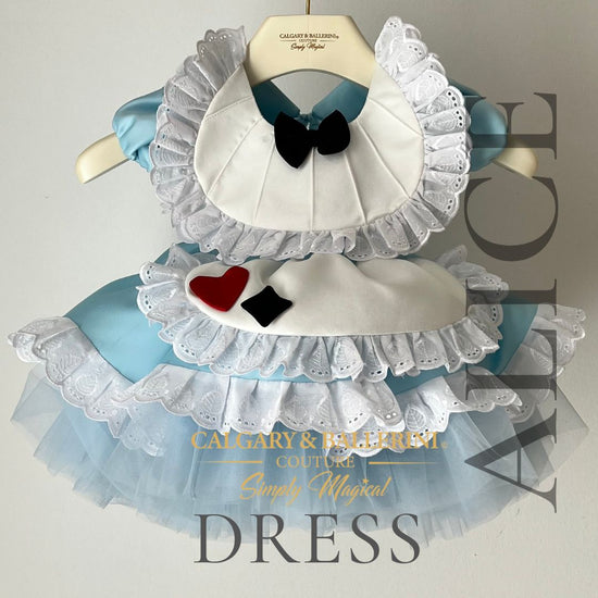 Disney Store Alice in wonderland costume  birthday dress front image 