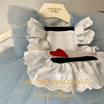 First Birthday Dress  (Ages 1–6 yrs) |  Kids Alice Wonderland Blue Outfit