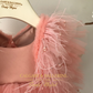 Birthday dress peach satin dress for baby girl