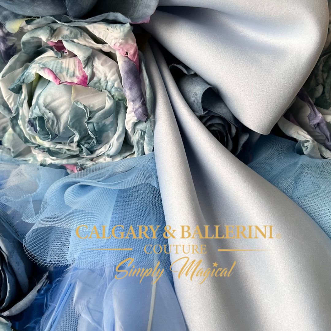Blue feather wedding dress girls