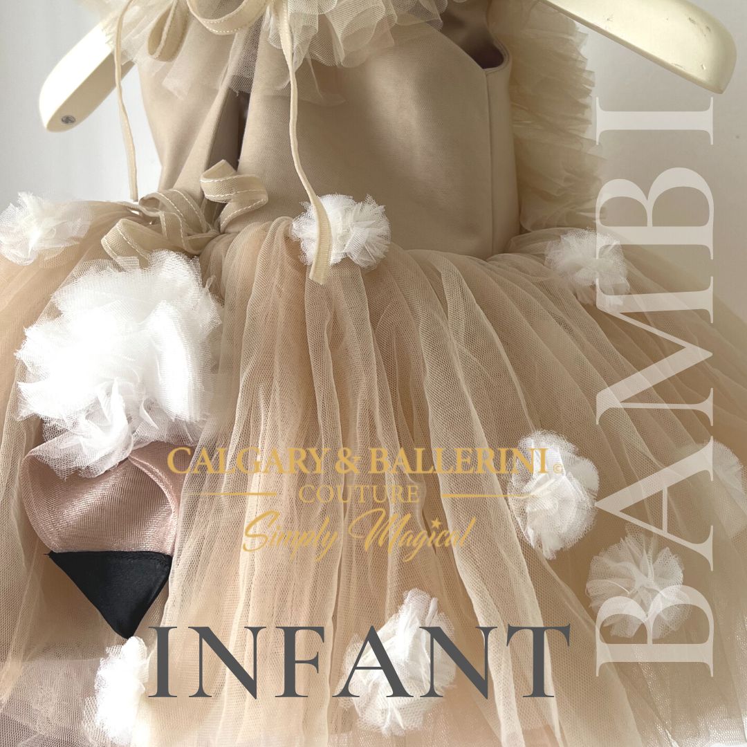 Order Artisan baby deer dress paired with Calgary and Ballerini mommy and me forest queen couture sets.