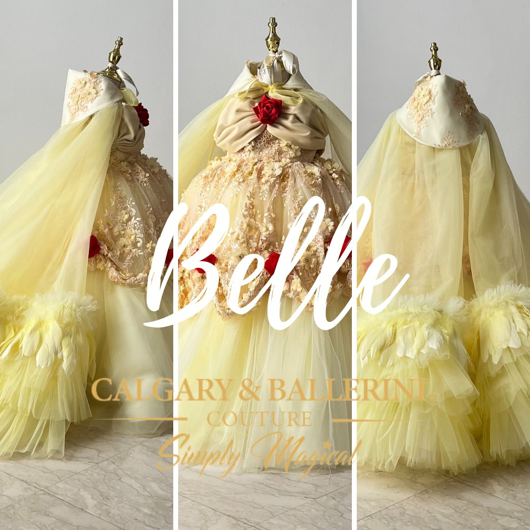 Boutique luxury Fairytale Dress Belle Costume kids and toddlers 