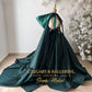 Emerald green luxury gown