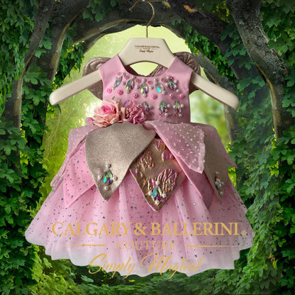 Shop Fairy First Birthday Dress2026 Fairy Costume with Gold Wings | $650 Sugar Plum Luxury Outfit | Calgary & Ballerini