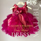 Hot pink first birthday dress girls