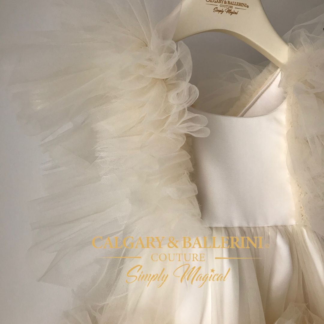 vintage first communion dresses Couture Luxury Ivory Ruffle & Lace Designer Gown for Girls 4