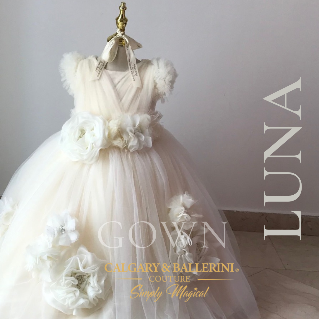 Luxury couture flower girl dress