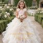 Couture Flower Girl Dresses | Beige Wedding Gown