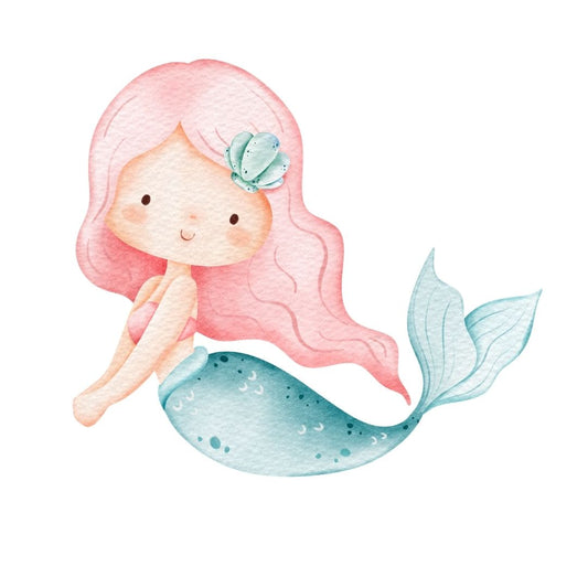 Knee Length Mermaid Custom Teal Blue with Head Piece and Party Hat