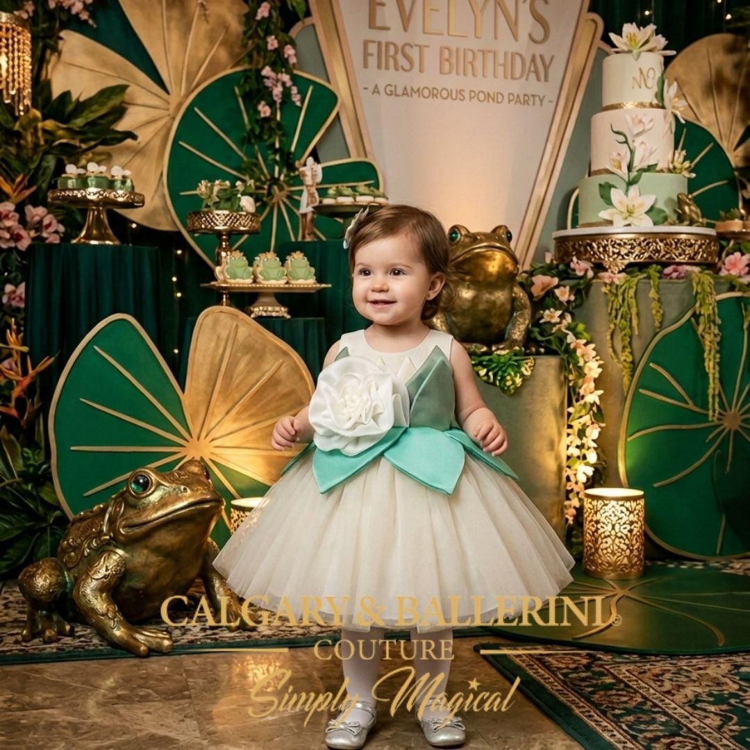 Green Princess Dress Baby Girls