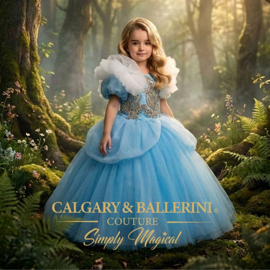 Blue Princess Ball Gown Girls