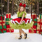 Luxury Holly Christmas Dress for Girls | Designer Holiday Dress
