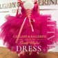 Pink baby girl birthday gown