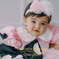 Pink polka dot birthday dress