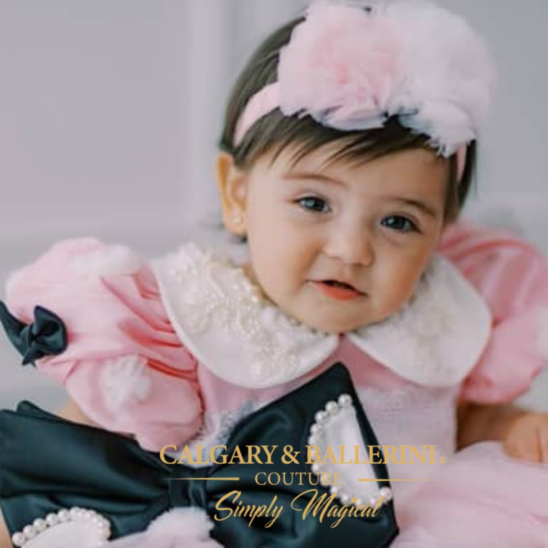 Pink polka dot birthday dress