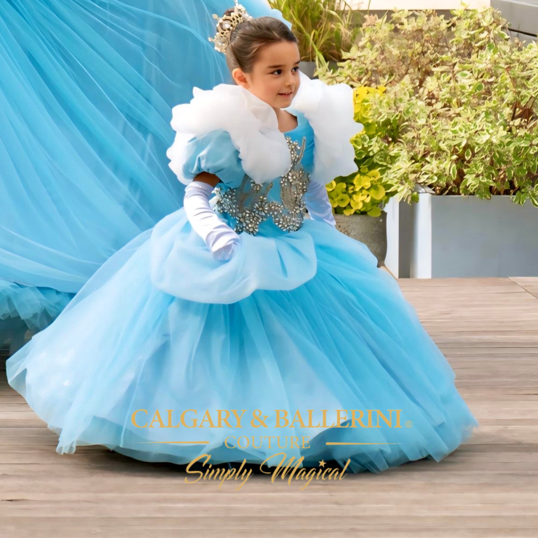 Blue Princess Ball Gown Girls 2