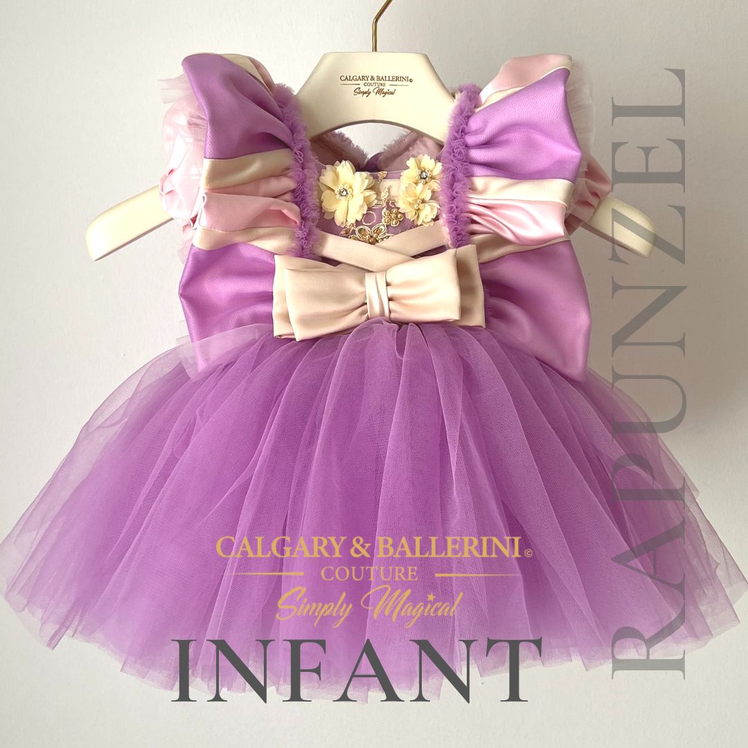 Baby Princess Dress Rapunzel Flower by Calgary and Ballerini Baby Princess Dress Rapunzel Flower by Calgary and Ballerini