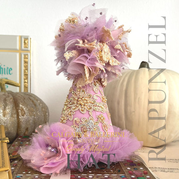 Purple princess handmade birthday party hat
