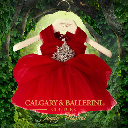 Red Cinderella Couture Christmas Gown | $399+ Designer Holiday Dress | Calgary & Ballerini