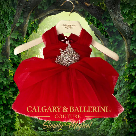 Red Cinderella Couture Christmas Gown | $399+ Designer Holiday Dress | Calgary & Ballerini