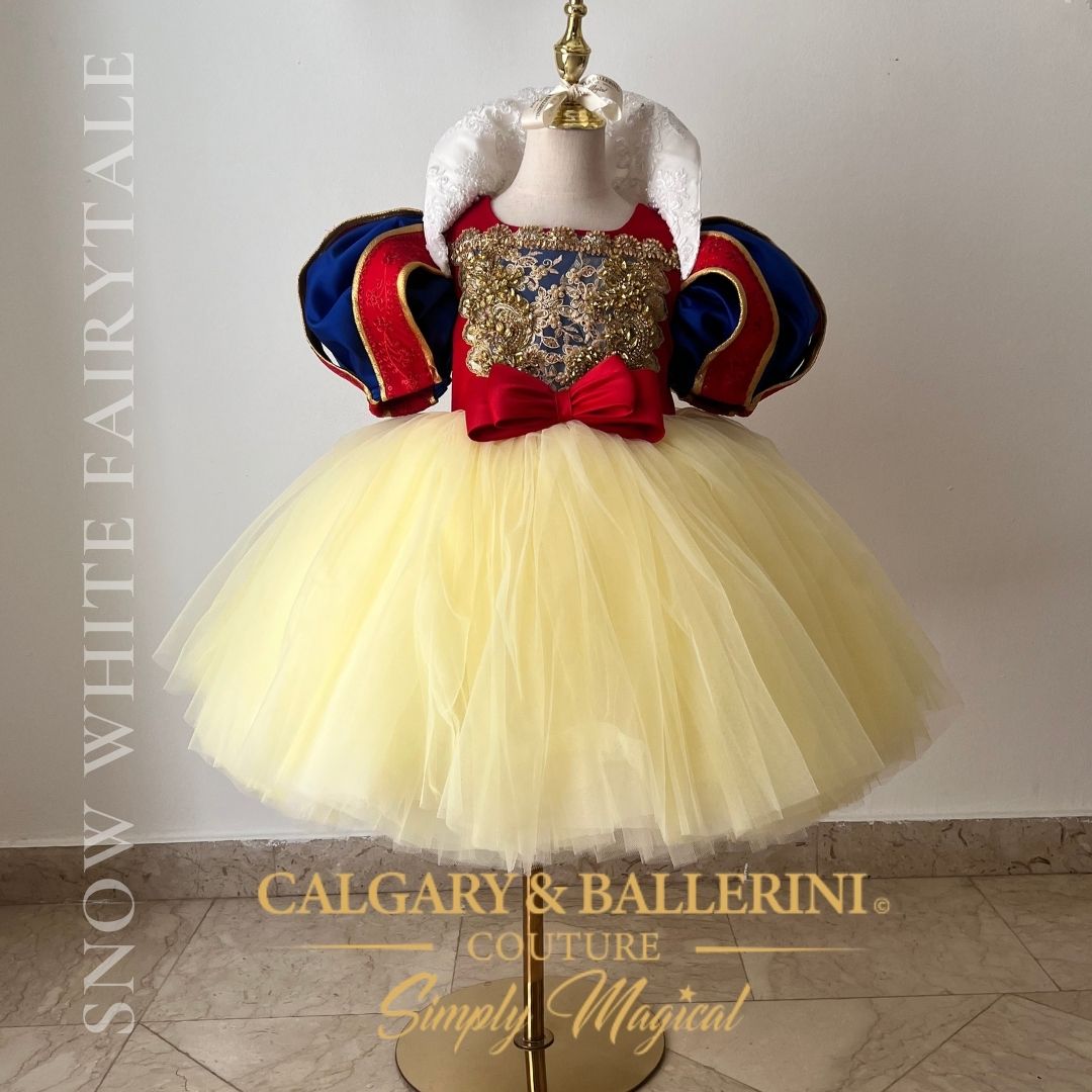 Buy Disney inspired Snow White Twirl Couture | Artisan Girls Dress with 10-Day Priority Global Delivery
