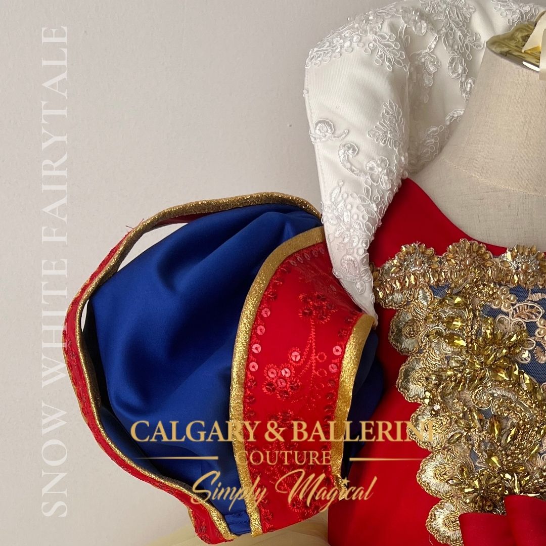 Snow white cape crown gown